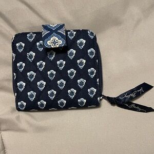 Vera Bradley Navy and White Patterned Wallet
